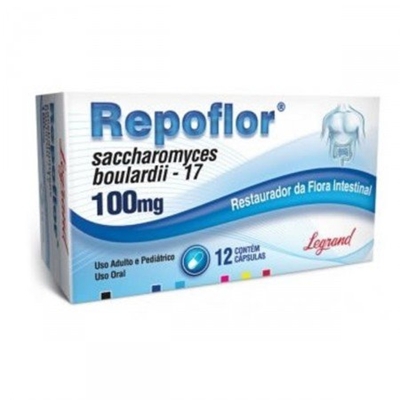 Repoflor 100mg, caixa com 12 capsulas gelatinosas duras