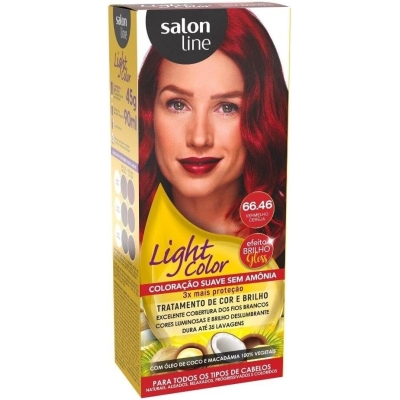 TINTURA EM CREME SALON LINE LIGHT COLOR VERMELHO CEREJA 66.46