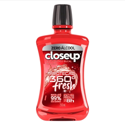 Enxaguante bucal close up red hot sem alcool 250ml