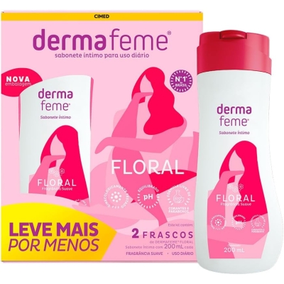 Sabonete intimo dermafeme floral 2un cimed