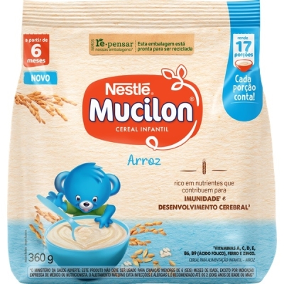 Cereal Infantil Mucilon Arroz, Sachê Com 360g