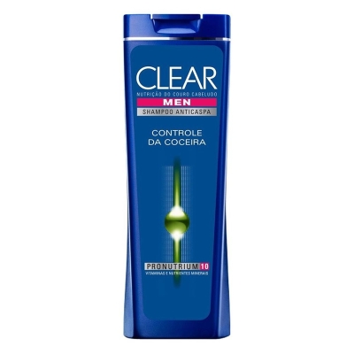 Shampoo anticaspa clear Men controle da coceira 200mL