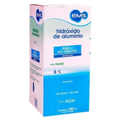 Hidróxido Alumínio 240ml Ems S/açúcar Antiácido Suspensão Sabor Hortelã