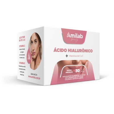 Amilab beleza acido hialuronico + vitamina c+ vitamina e 30 capsulas