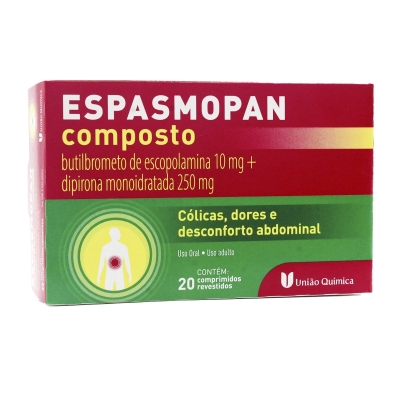 Espasmopan composto 20cpr uniao quimica 