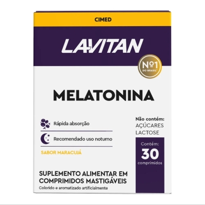 Lavitan melatonina 0,21mg 30 comprimidos maracuja