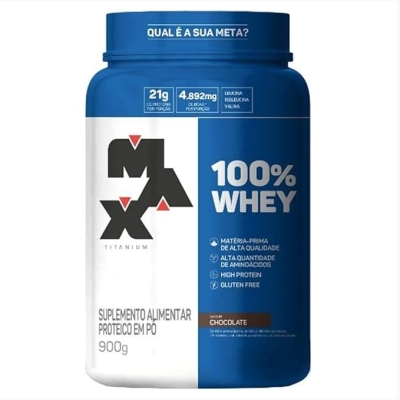 Whey Protein Max Titanium 100% Whey Chocolate 900g