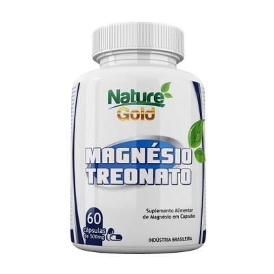 Magnesio treonato 500mg 60 capsulas nature gold