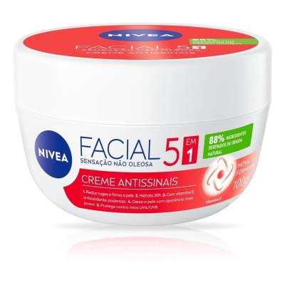 Creme Facial 5 Em 1 Antissinais 100g Nivea Tipo de pele Normal