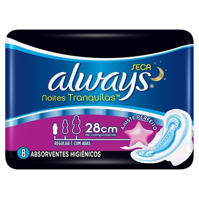 Abs always noites tranquilas seca com abas 8un