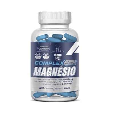 Complex Magnesio Healt Labs 3 em 1 60 Cápsulas