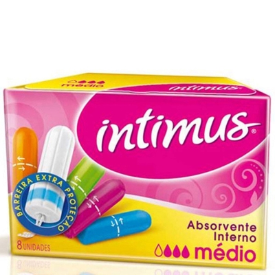 Absorvente interno intimus medio com 8 unidades