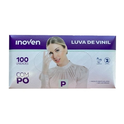 Luva descartavel vinil inoven tam p c100