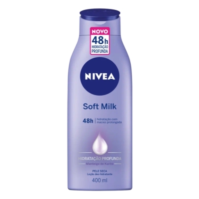 Locao hidratante nivea soft milk pele seca 400ml