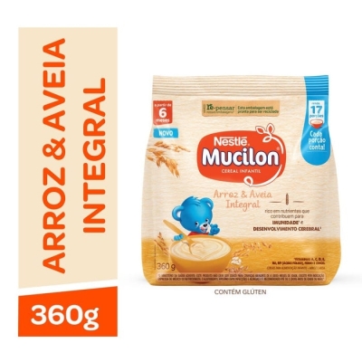 Cereal infantil mucilon arroz e aveia 360g