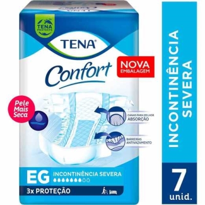 Fralda geriatrica tena confort biofral xg 7 unidades 