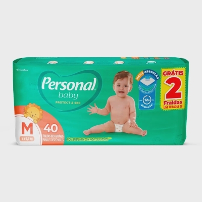 Fralda Personal Soft e Protect M leve 40 pague 38 unidades