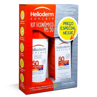 Kit helioderm corpo fps50+facial fps50 kley hertz