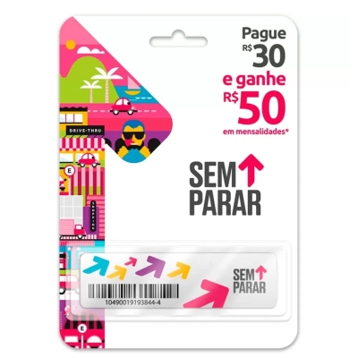 Cartão Chip Sticker Sem Parar Pré-Pago