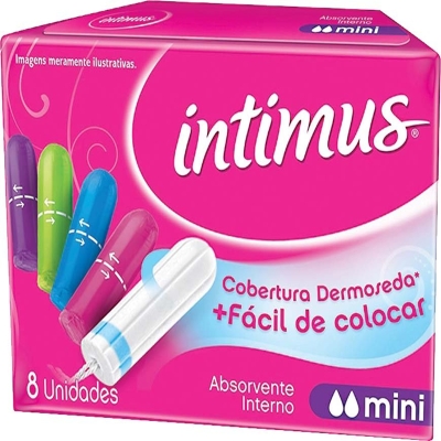 Absorvente interno intimus mini com 8 unidades