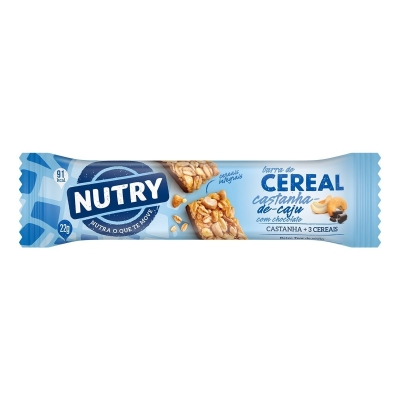 Barra de cereal nutry castanha caju chocolate 22g