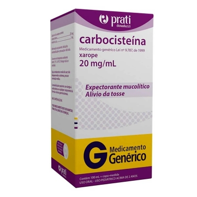 Carbocisteína 20mg/ml Xarope 100ml Prati Donaduzzi